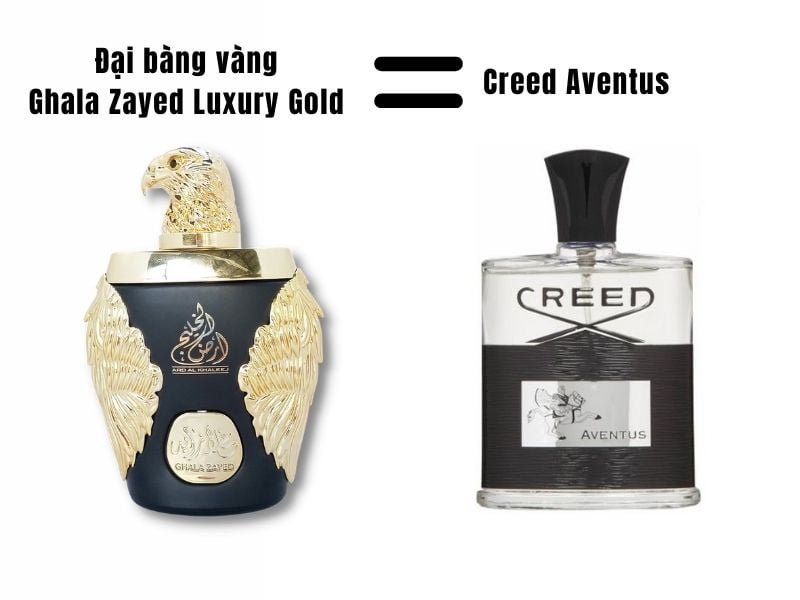 Nuoc hoa dai bang vang dubai ghala zayed luxury gold la ban clone creed aventus