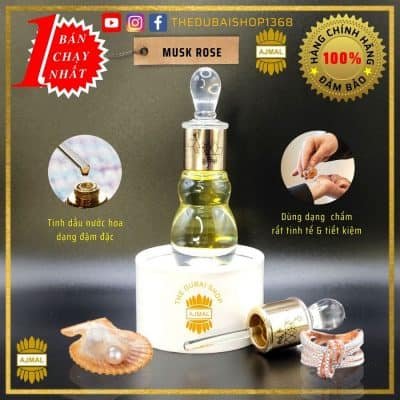 Tinh Dầu Nước Hoa Dubai Ajmal Musk Rose 12Ml Chính Hãng 16 Tinh dau nuoc hoa dubai ajmal musk rose 12ml cao cap chinh hang cho nu 7 15