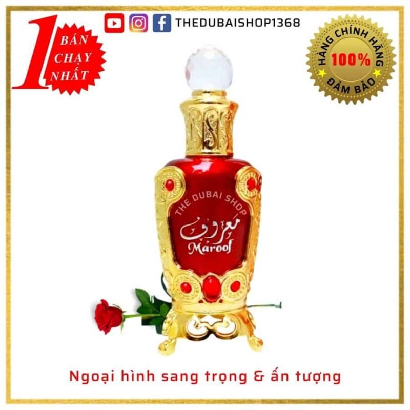 Tinh dầu nước hoa dubai maroof naseem unisex 25ml chính hãng nội địa - the dubai shop